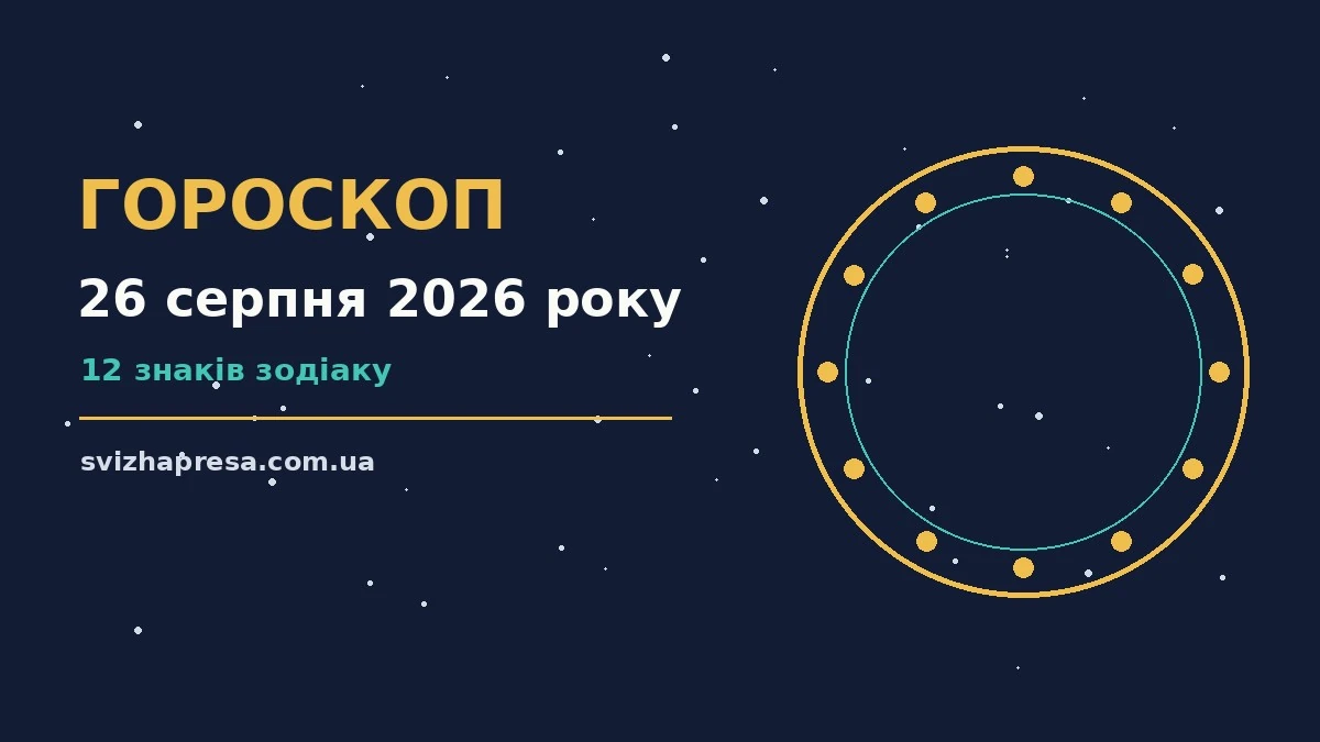 Гороскоп на 26 серпня 2026 року: детальний прогноз дня для нових справ і розмов