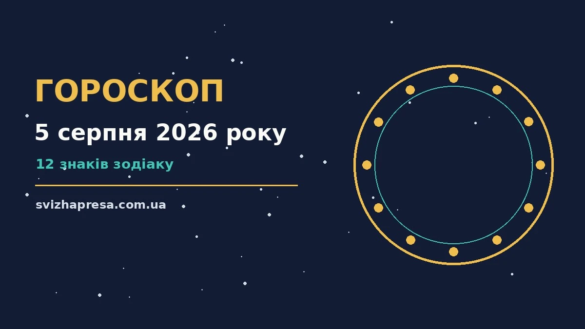 Гороскоп на 5 серпня 2026 року: детальний прогноз дня для нових справ і розмов