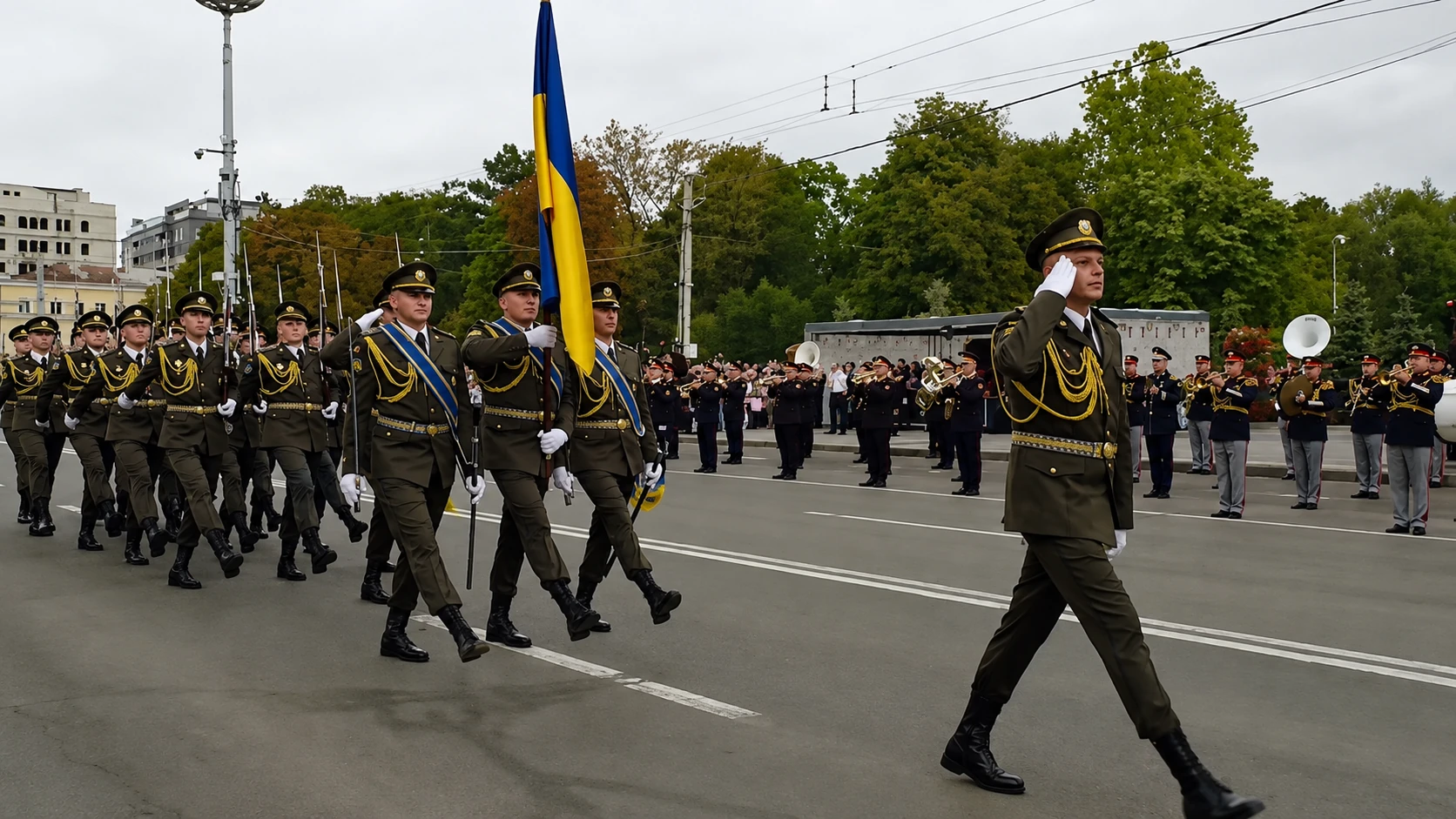 Розрахунок ЗСУ на чолі з майором Віталієм Тофтом на параді в Кишиневі 27 серпня 2026 року