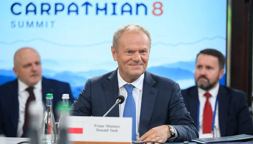 Прем'єр-міністр Польщі Дональд Туск під час візиту в Україну