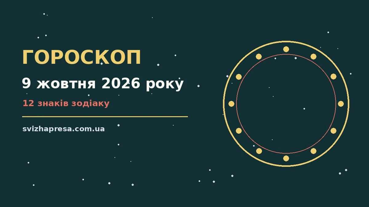 Гороскоп на 9 жовтня 2026 року: детальний прогноз дня для нових справ і розмов